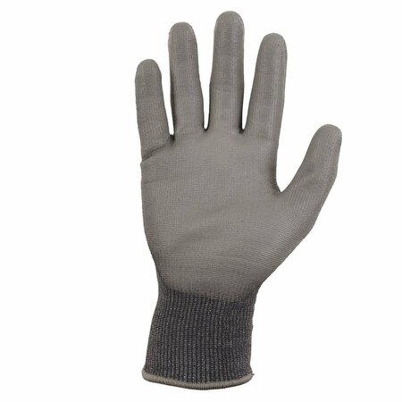 Ergodyne ProFlex 7044 ANSI A4 PU Coated CR Gloves, Gray, X-Small, Pair 10491